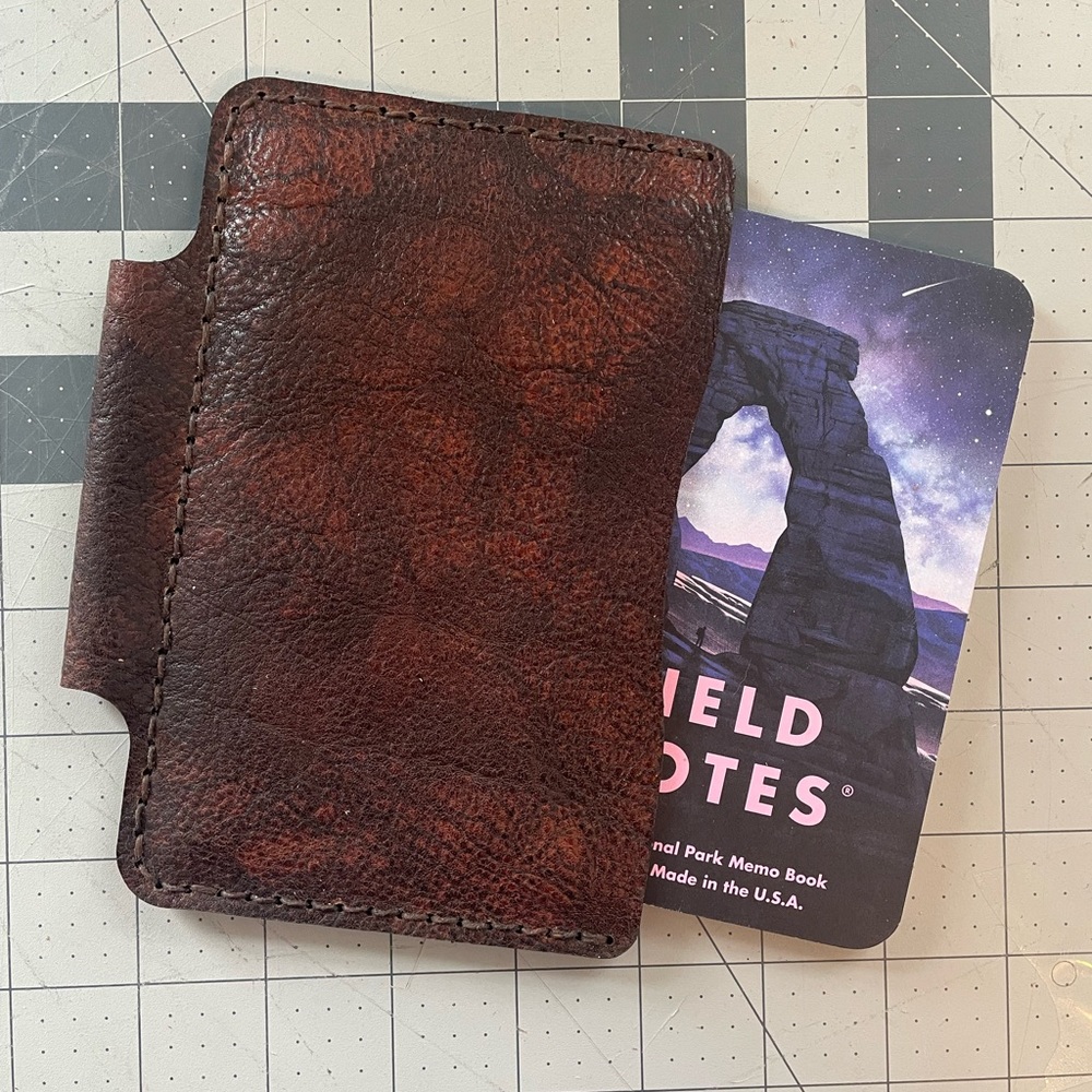 Handmade field notes sleeve